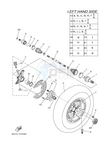 YFM700FWAD YFM70GPLH GRIZZLY 700 EPS LIMITED EDITION (2UDT) drawing FRONT WHEEL