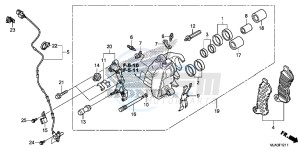 VT750C2SD UK - (E) drawing FRONT BRAKE CALIPER (VT750C2S/CS)