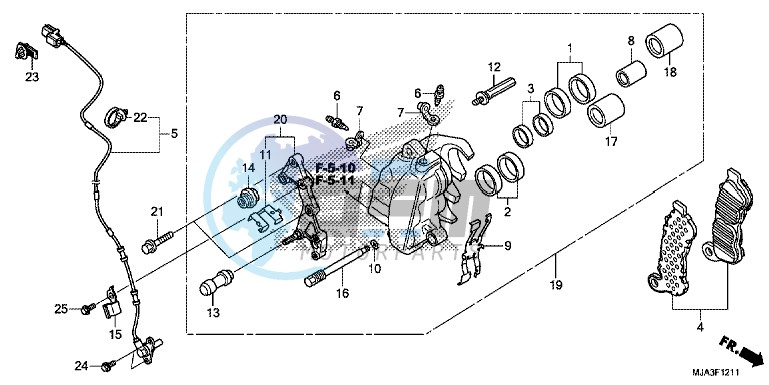 FRONT BRAKE CALIPER (VT750C2S/CS)