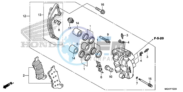 L. FRONT BRAKE CALIPER