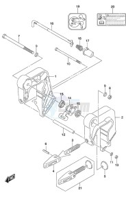 DF 9.9A drawing Clamp Bracket Non-Remote Control