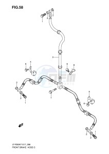 LT-F250 (E17) drawing FRONT BRAKE HOSE