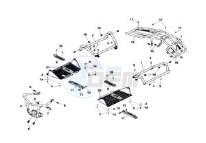 QUAD LANDER 250 drawing FOOTREST L / R