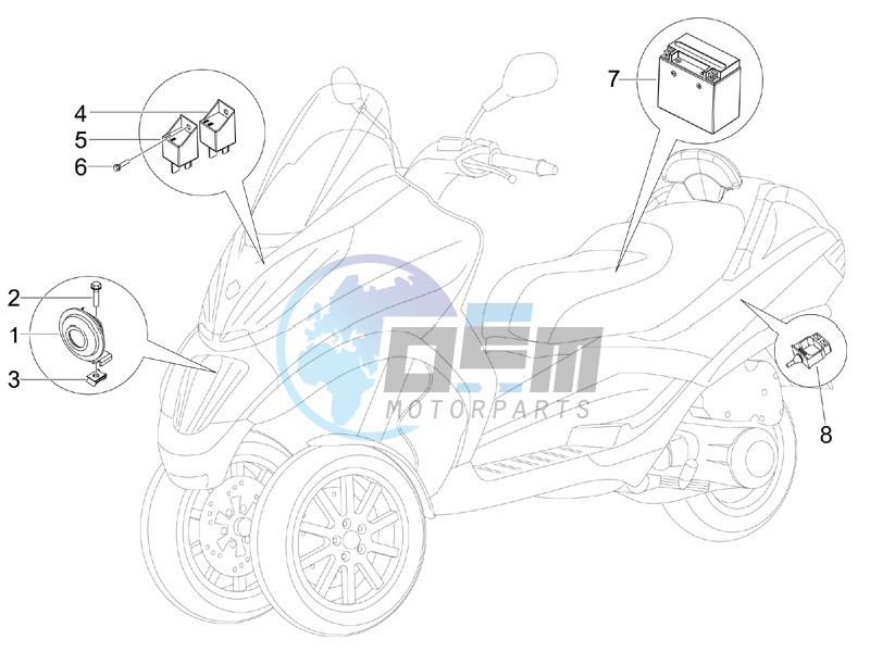 Remote control switches - Battery - Horn