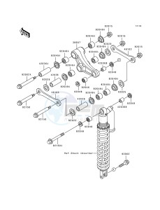 KX 125 J [KX125] (J2) [KX125] drawing SUSPENSION