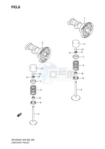 RM-Z250 (E3-E28) drawing CAMSHAFT - VALVE