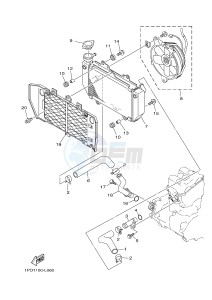 YFZ450 YFZ450D (1PD5 1PD6) drawing RADIATOR & HOSE