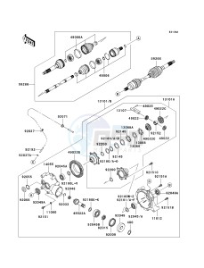 KAF 400 A [MULE 610 4X4] (A6F-AF) AAF drawing DRIVE SHAFT-FRONT-- JK1AFEA1 9B547192-- -