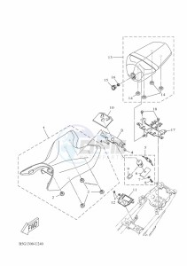 YZF125-A YZF-R125 (B5G3) drawing SEAT