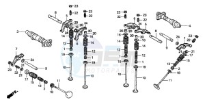 VT600CD drawing CAMSHAFT/VALVE