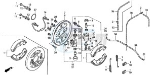 TRX350FM FOURTRAX 350 4X4 drawing FRONT BRAKE PANEL