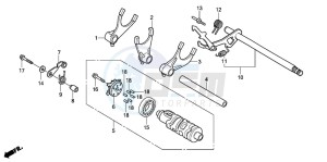 VT750C drawing GEARSHIFT DRUM