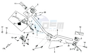 MIO 100 drawing HANDLEBAR / BRAKE LEVERS CPL  L /R