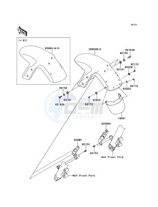 ER-6f EX650A6F GB XX (EU ME A(FRICA) drawing Front Fender(s)