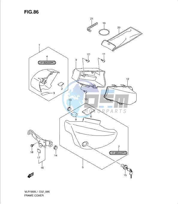 FRAME COVER (VLR1800L1 E2)