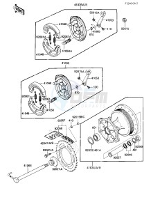 KDX 200 A [KDX200] (A1-A3) [KDX200] drawing REAR HUB_BRAKE_CHAIN