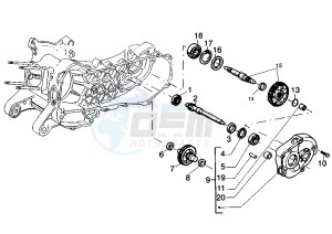 Liberty 125 drawing Gear group