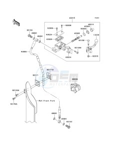 KX 450 E (KX450F MONSTER ENERGY) (E9FA) E9F drawing FRONT MASTER CYLINDER