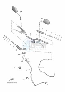 XSR125 MTM125 (BFG1) drawing STEERING HANDLE & CABLE