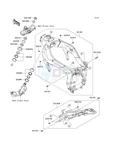 ZX 600 P [NINJA ZX-6R] (7F-8FA) P8FA drawing FRAME