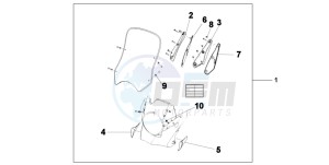 XL700VA drawing WINDSCREEN