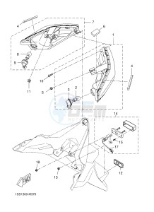 YP400RA X-MAX 400 ABS X-MAX (1SDA 1SDA 1SDA 1SDA 1SDA) drawing TAILLIGHT