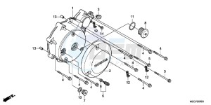 VT750CSC drawing LEFT CRANKCASE COVER (VT750C2B/ C2S/ CS/ C/ CA)