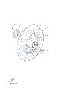 YP125RA (ABS) X-MAX 125 ABS (2DMG 2DMG) drawing REAR WHEEL