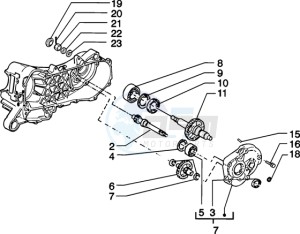 Zip 50 4T drawing Rear wheel shaft