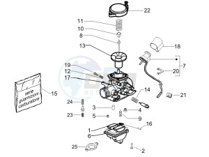 Zip & Zip 50 Fly 100 drawing Carburetor's components