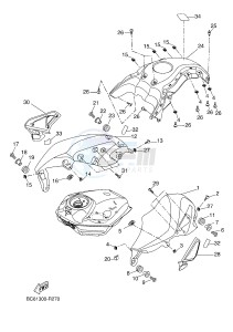 MTT690P-AB MT-07 TRACER TRACER 700 (B7K1 B7K1 B7K1 B7K1) drawing FUEL TANK 2