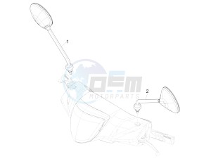 Liberty 150 iGet 4T 3V ie ABS (EMEA) drawing Driving mirror/s