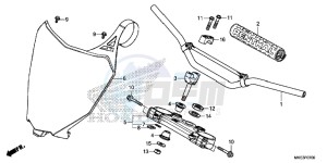 CRF450R Europe Direct - (ED) drawing HANDLE PIPE/TOP BRIDGE