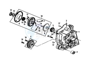 FIDDLE III 50 45KMH (L8) EU drawing CRANKCASE  RIGHT / OIL PUMP