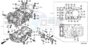 NC750XE NC750X Europe Direct - (ED) drawing CRANKCASE