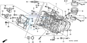 VFR800A9 UK - (E / ABS MME) drawing CYLINDER HEAD (FRONT)