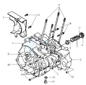 HUSKY 125 drawing CRANKCASE KIT