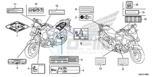 VFR1200XF CrossTourer - VFR1200X 2ED - (2ED) drawing CAUTION LABEL