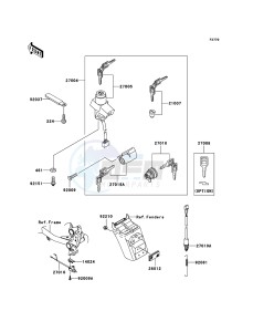 KLE500 KLE500-B1P GB XX (EU ME A(FRICA) drawing Ignition Switch