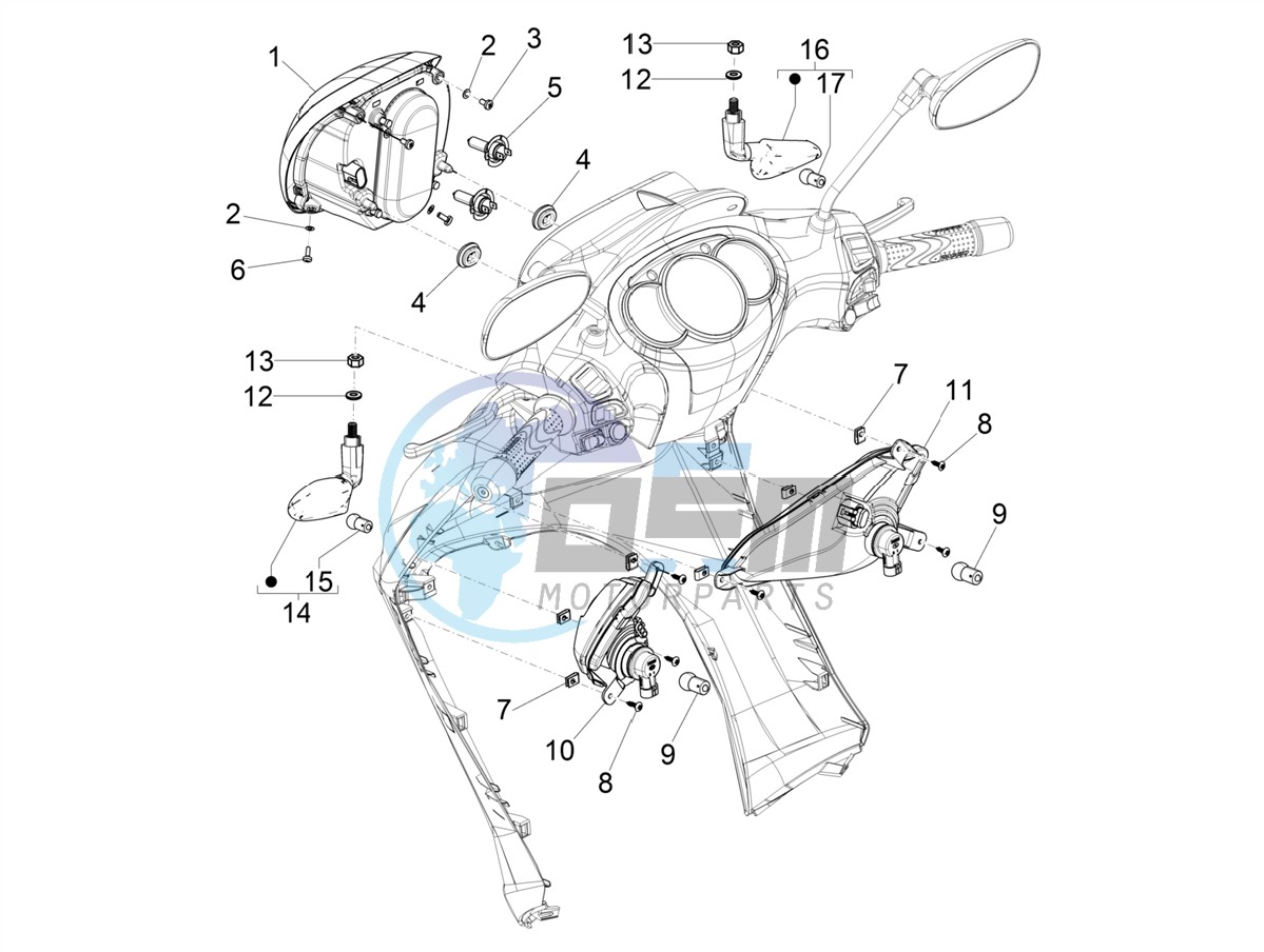 Front headlamps - Turn signal lamps