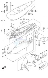 DF 300AP drawing Gear Case S/N 610001 to 612132