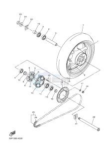 FZ8-S FZ8 FAZER 800 (42PN) drawing REAR WHEEL