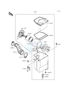 KLF 300 B [BAYOU 300] (B1-B4) [BAYOU 300] drawing AIR FILTER-- KLF300-B2_B3_B4- -