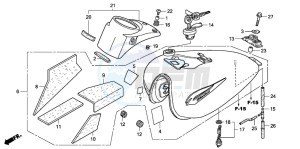 VT750C drawing FUEL TANK