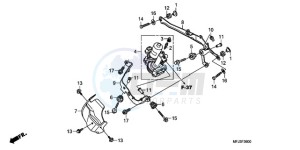 CBR600RAA F / CMF drawing FRONT POWER UNIT (CBR600RA)