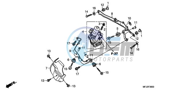 FRONT POWER UNIT (CBR600RA)