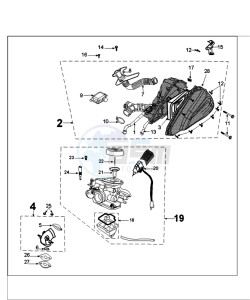 TWEET 125 C PRO drawing CARBURETTOR DELI