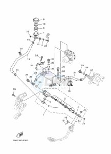 XSR900 MTM850 (BAE8) drawing REAR MASTER CYLINDER