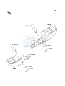 KX85/KX85-<<II>> KX85ACF EU drawing Footrests