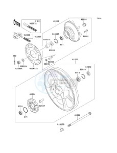 KZ 1000 P [POLICE 1000] (P20-P24) [POLICE 1000] drawing REAR WHEEL_CHAIN